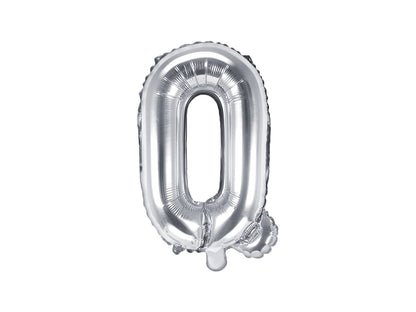 Balon folie Litera ''Q'', 35cm, argintiu (1 buc.)