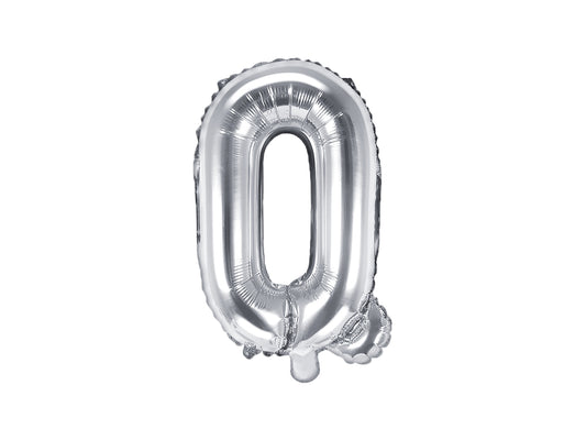 Balon folie Litera ''Q'', 35cm, argintiu (1 buc.)