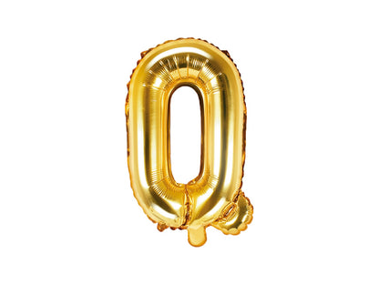 Balon folie Litera ''Q'', 35cm, auriu (1 buc.)
