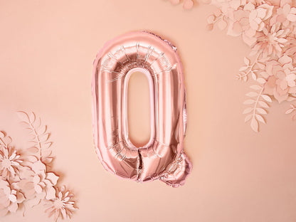 Balon folie Litera ''Q'', 35cm, rose gold (1 buc.)