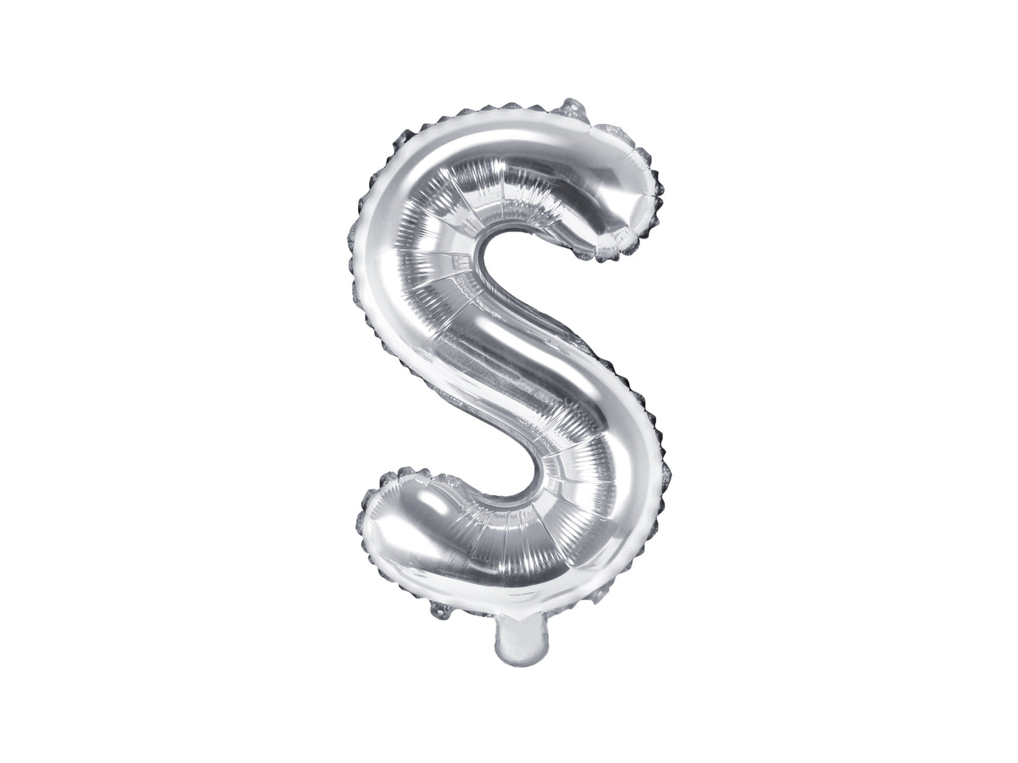 Balon folie Litera ''S'', 35cm, argintiu (1 buc.)