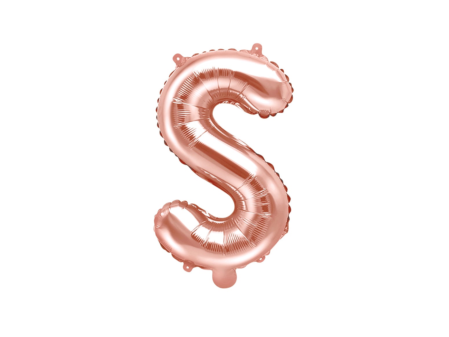 Balon folie Litera ''S'', 35cm, rose gold (1 buc.)