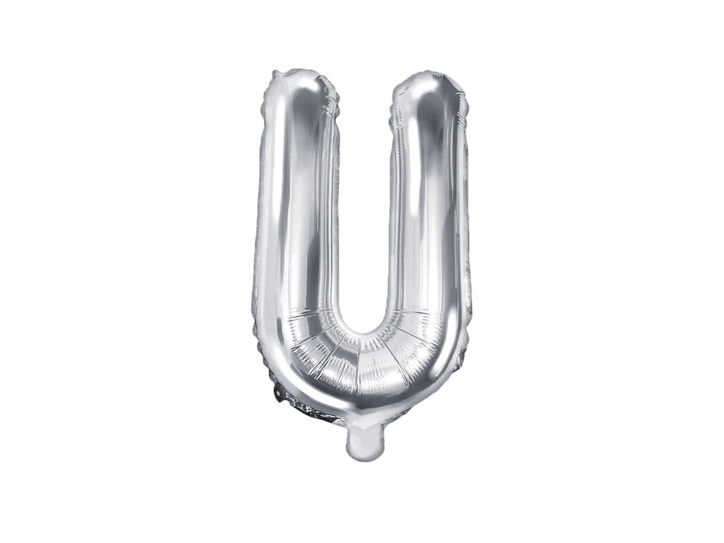 Balon folie Litera ''U'', 35cm, argintiu (1 buc.)
