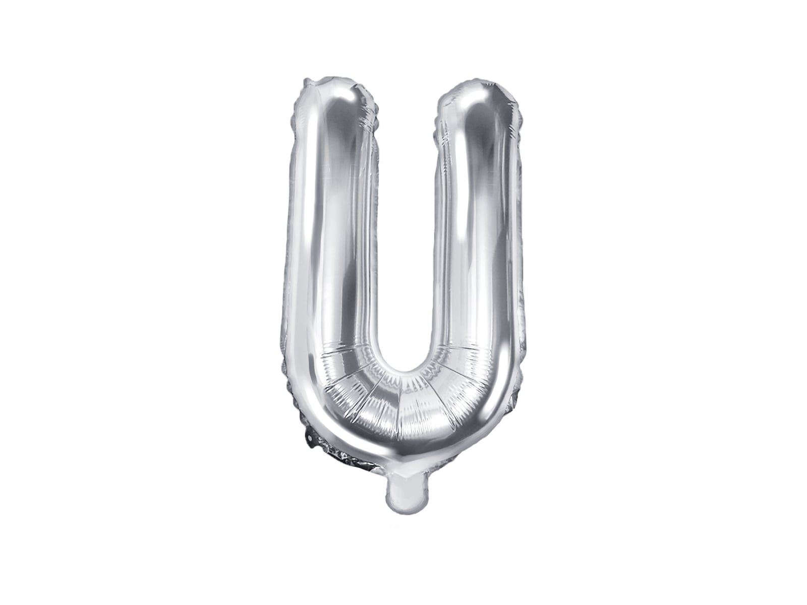 Balon folie Litera ''U'', 35cm, argintiu (1 buc.)
