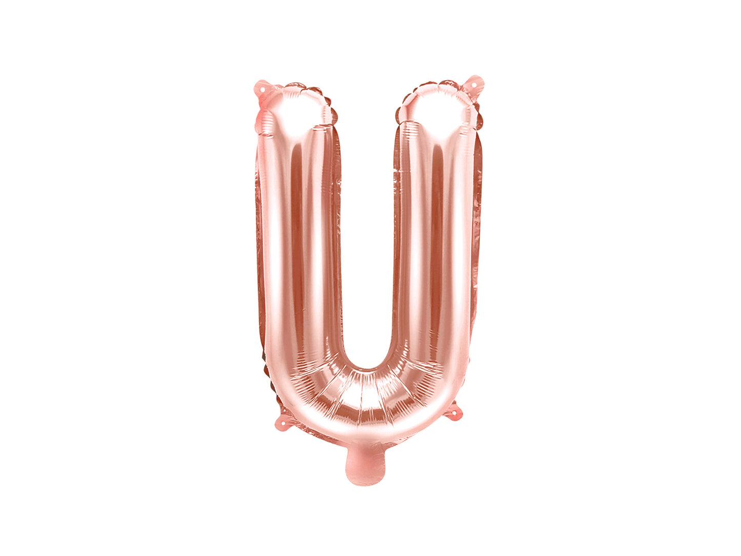 Balon folie Litera ''U'', 35cm, rose gold (1 buc.)