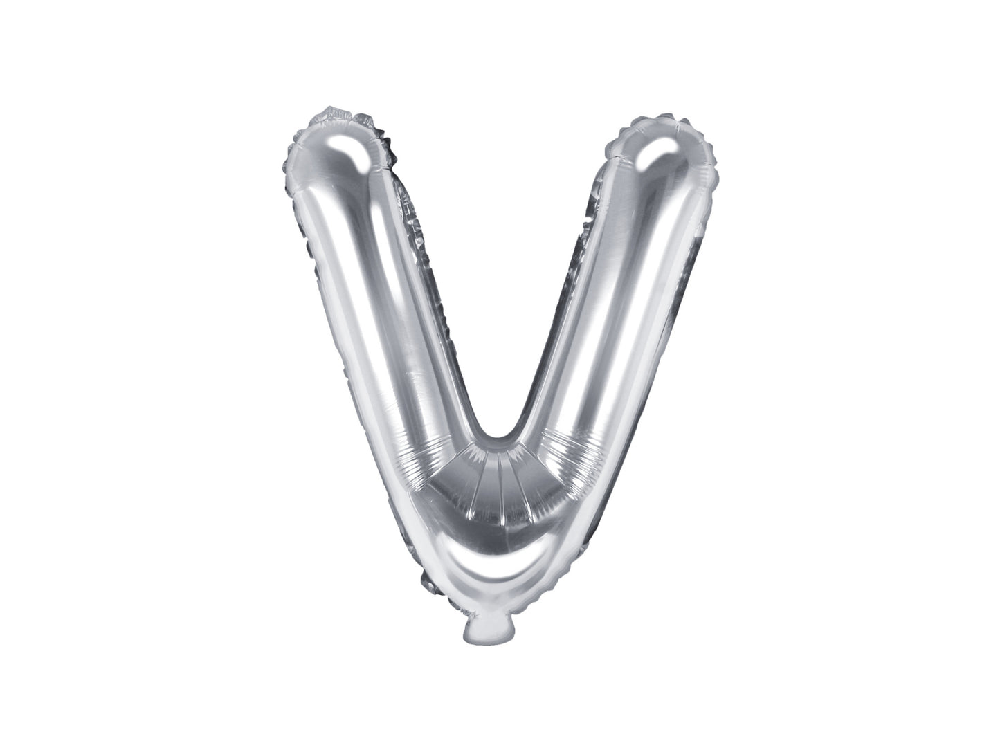 Balon folie Litera ''V'', 35cm, argintiu (1 buc.)