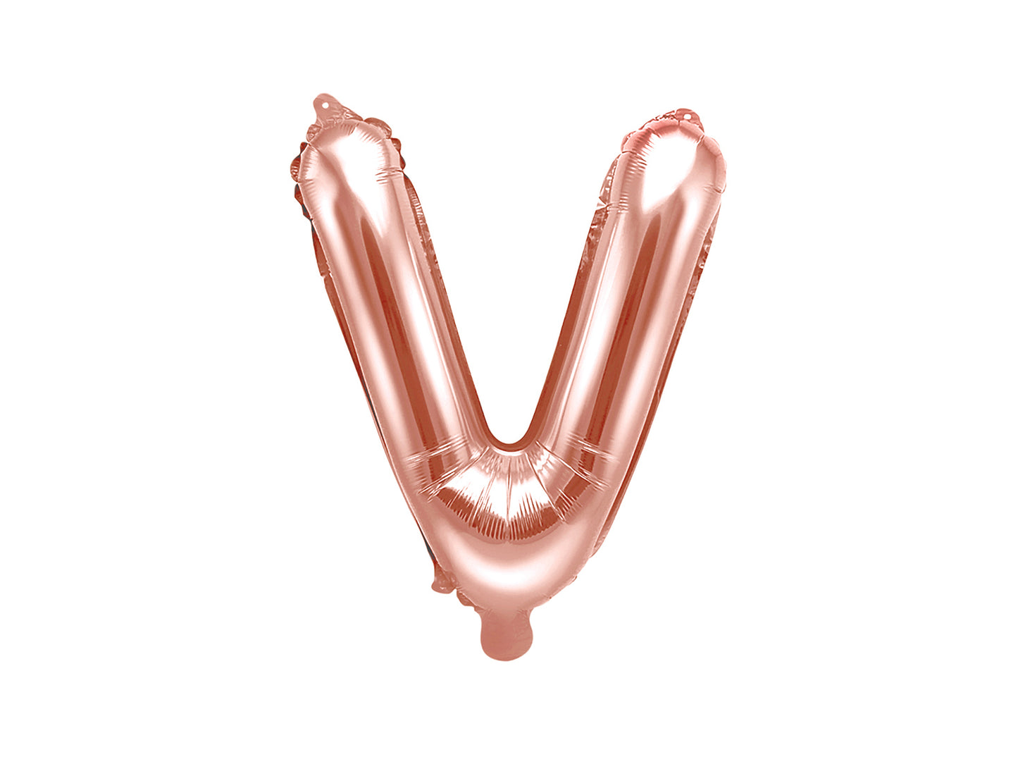 Balon folie Litera ''V'', 35cm, rose gold (1 buc.)