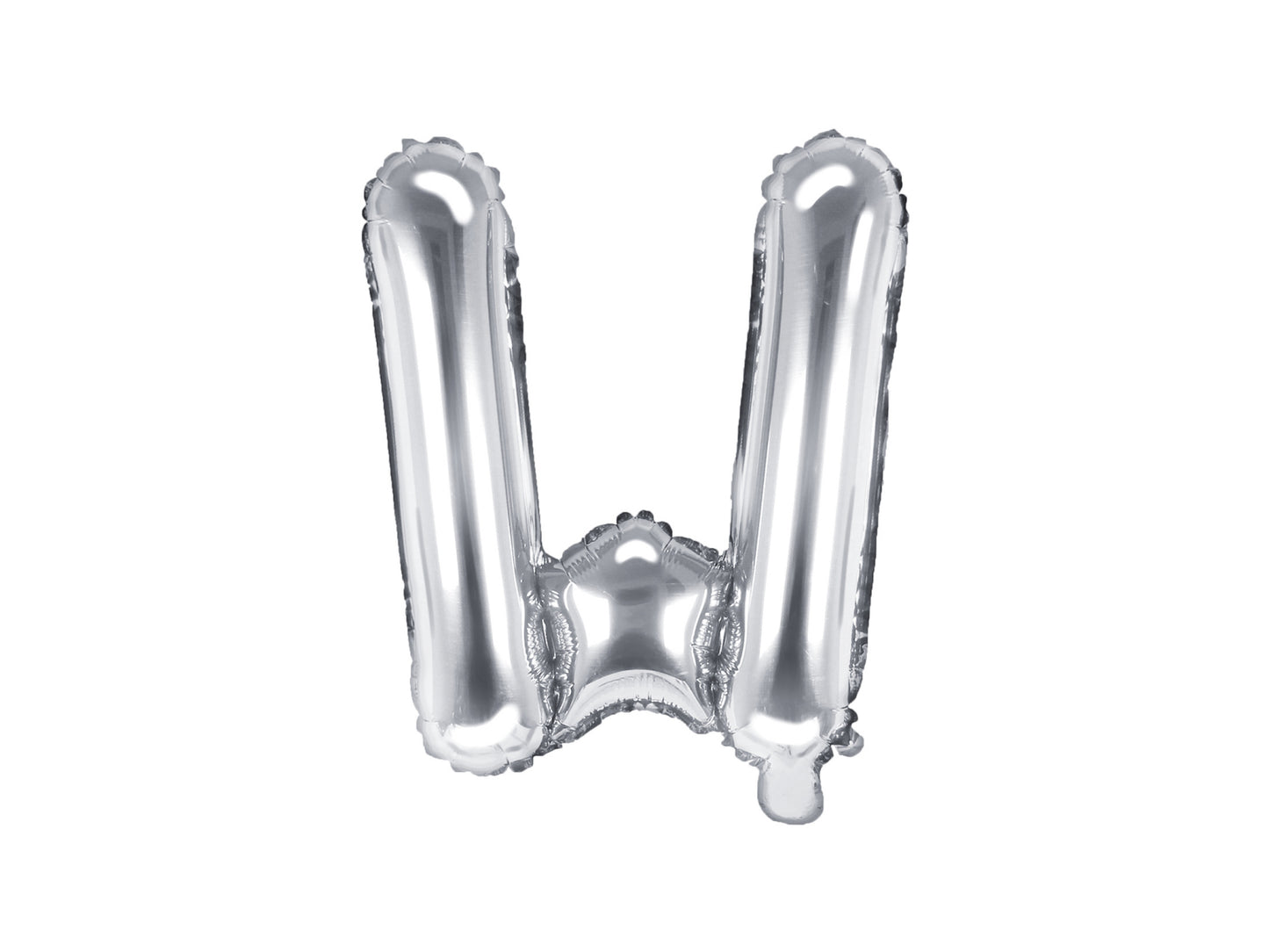 Balon folie Litera ''W'', 35cm, argintiu (1 buc.)