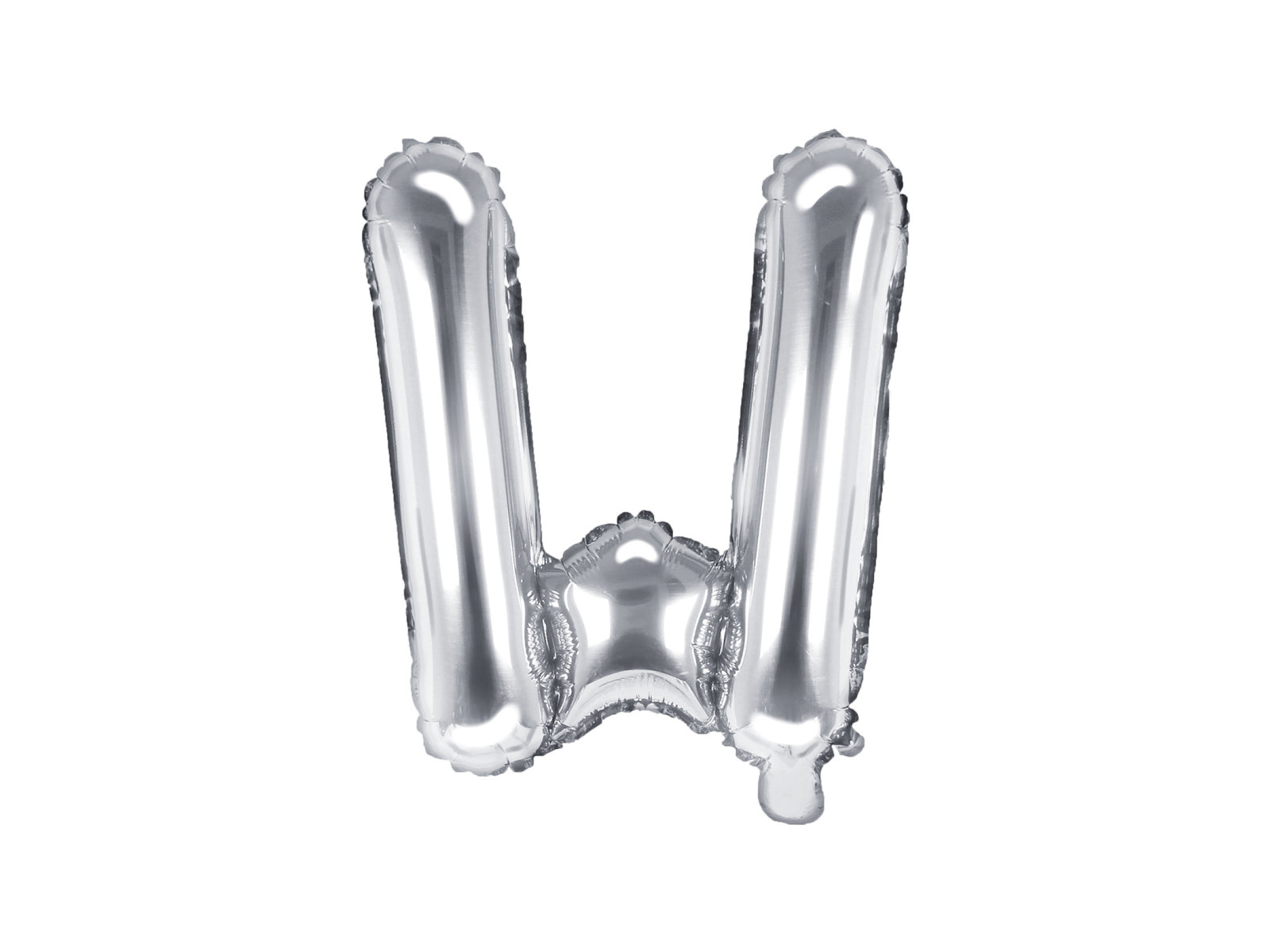 Balon folie Litera ''W'', 35cm, argintiu (1 buc.)