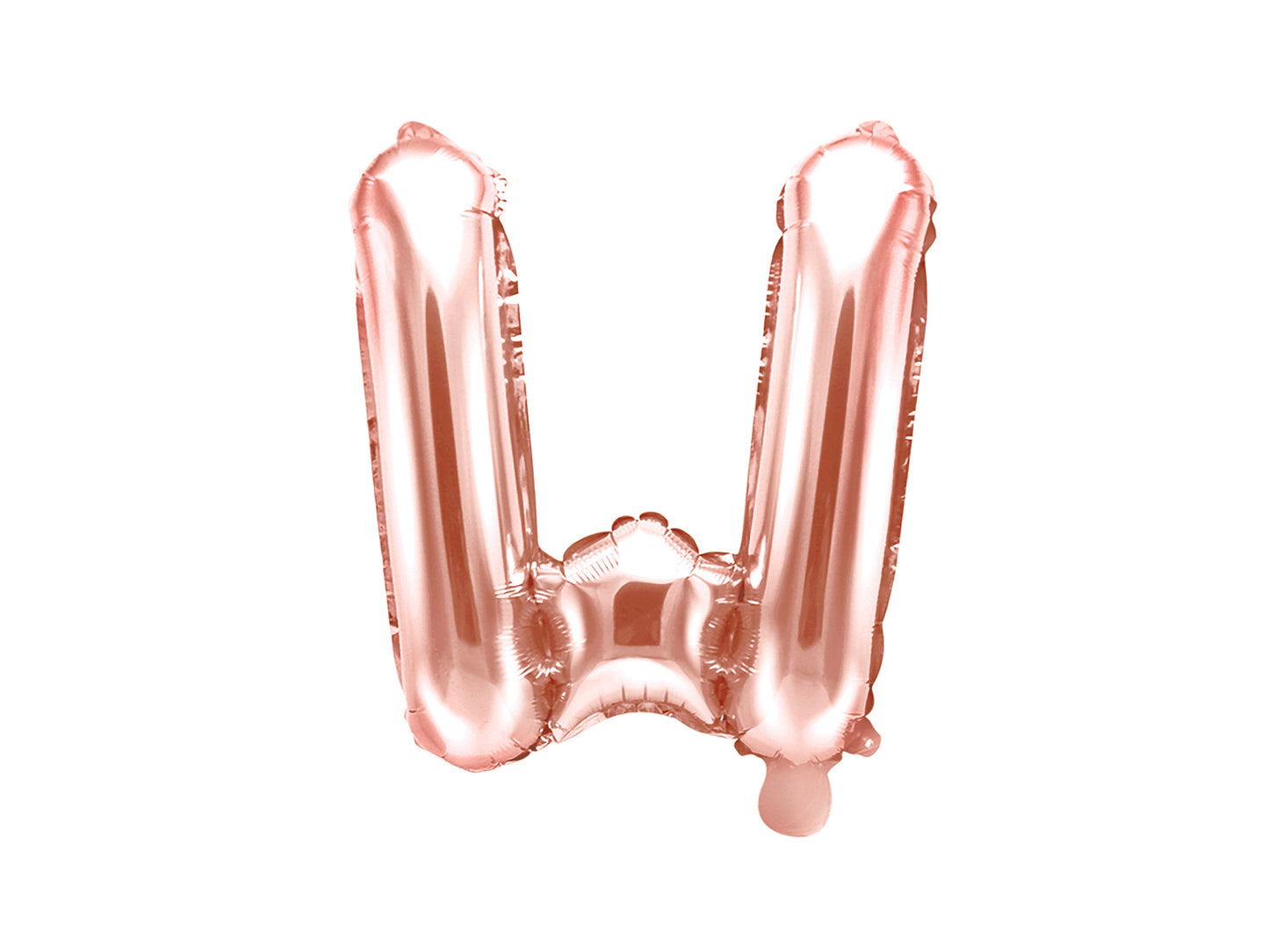 Balon folie Litera ''W'', 35cm, rose gold (1 buc.)