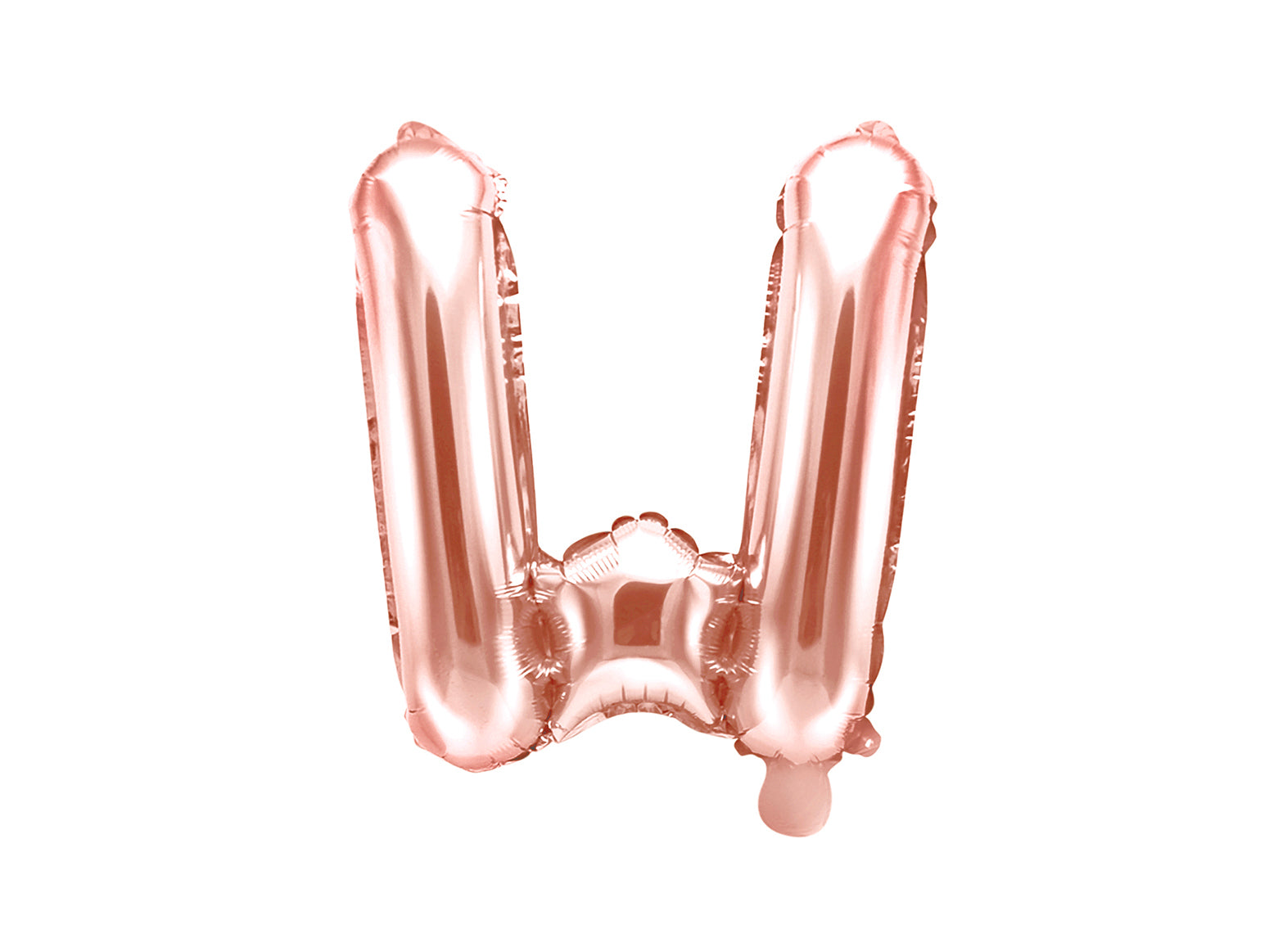 Balon folie Litera ''W'', 35cm, rose gold (1 buc.)
