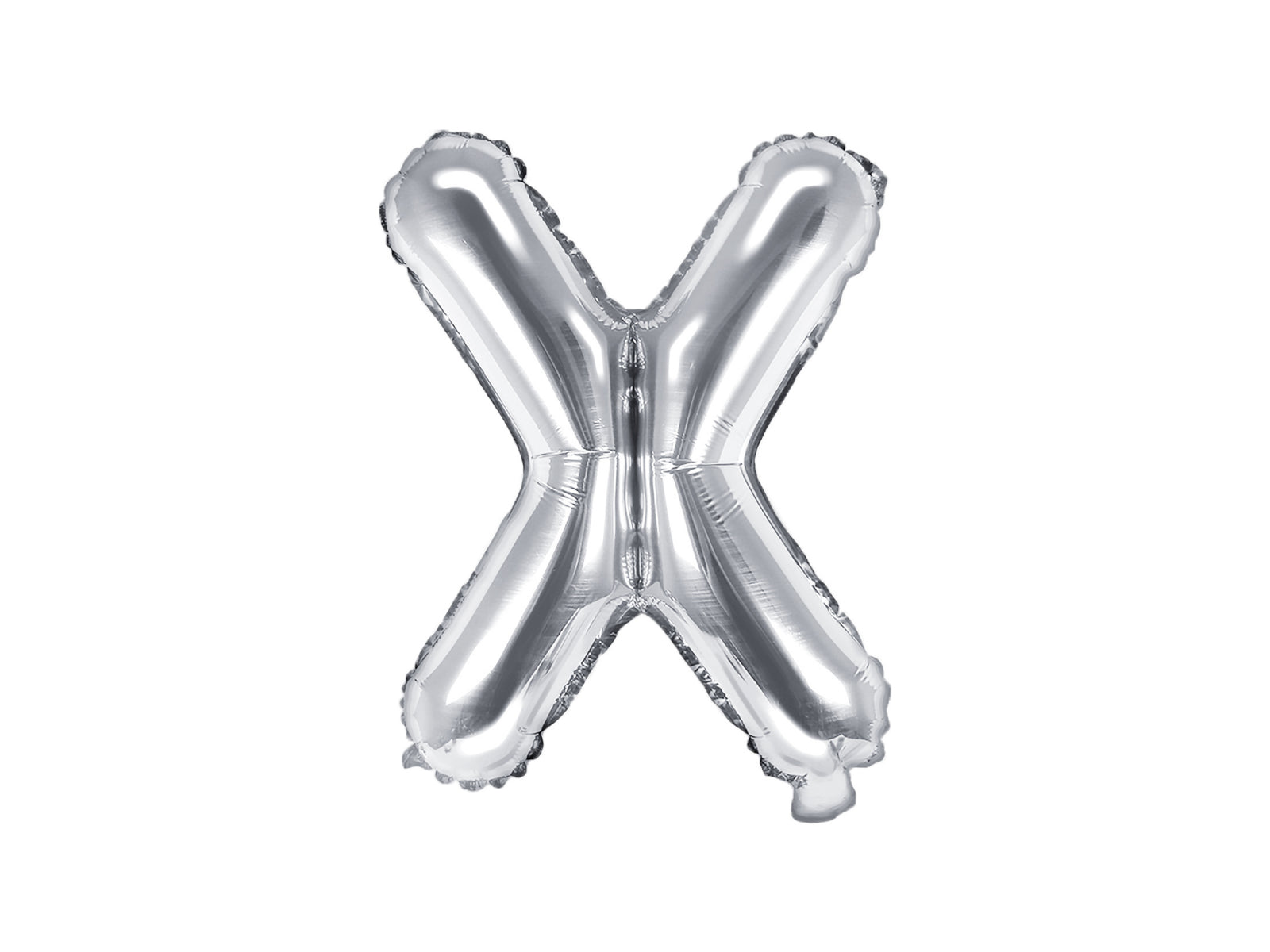 Balon folie Litera ''X'', 35cm, argintiu (1 buc.)