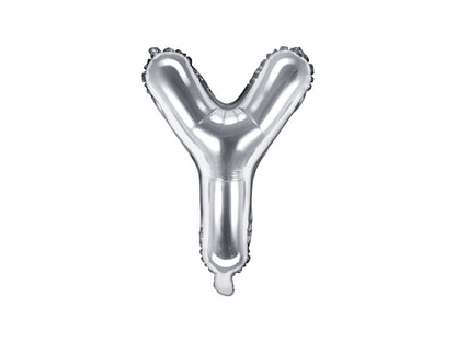 Balon folie Litera ''Y'', 35cm, argintiu (1 buc.)
