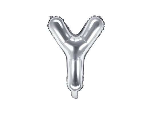 Balon folie Litera ''Y'', 35cm, argintiu (1 buc.)