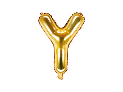 Balon folie Litera ''Y'', 35cm, auriu (1 buc.)