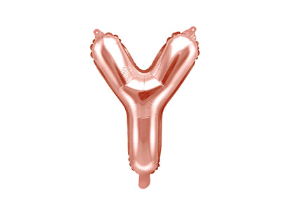 Balon folie Litera ''Y'', 35cm, rose gold (1 buc.)