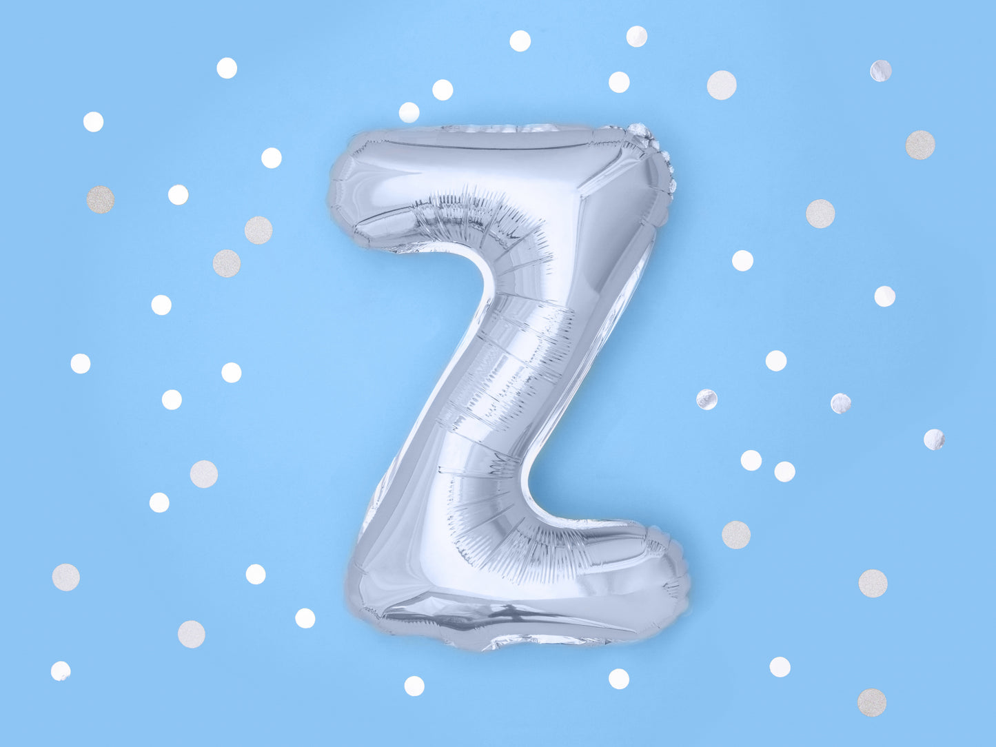 Balon folie Litera ''Z'', 35cm, argintiu (1 buc.)