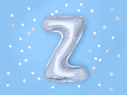 Balon folie Litera ''Z'', 35cm, argintiu (1 buc.)