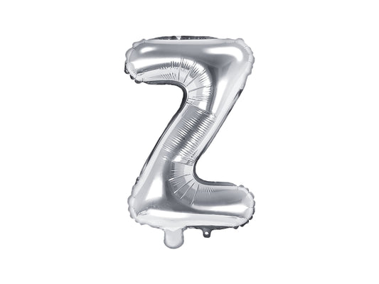 Balon folie Litera ''Z'', 35cm, argintiu (1 buc.)