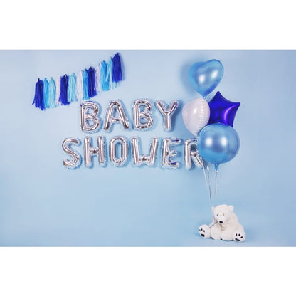 Balon Folie Metalizata Litera A, Klevo, 40 cm, Umflati cu Heliu sau Aer, Ambalaj Individual, Pai inclus, Argintiu