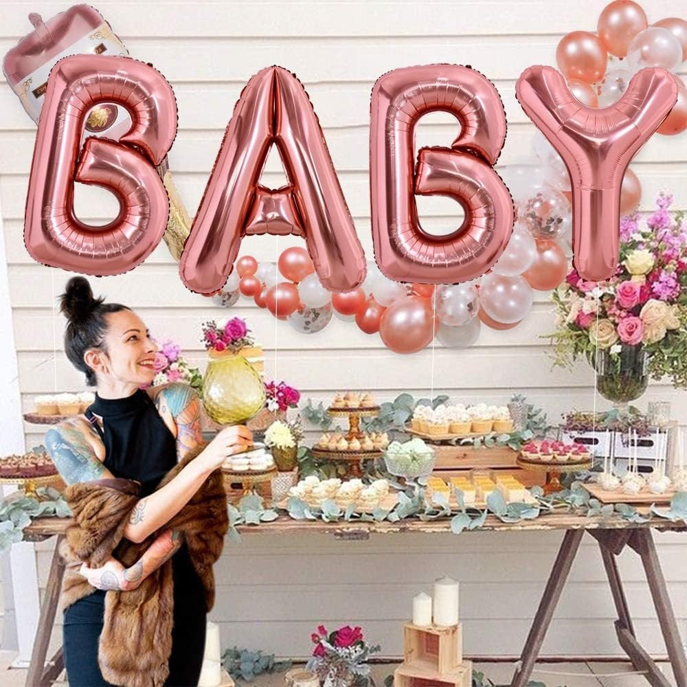Balon Folie Metalizata Litera A, Klevo, 80 cm, Umflati cu Heliu sau Aer, Ambalaj Individual, Pai inclus, Rose Gold