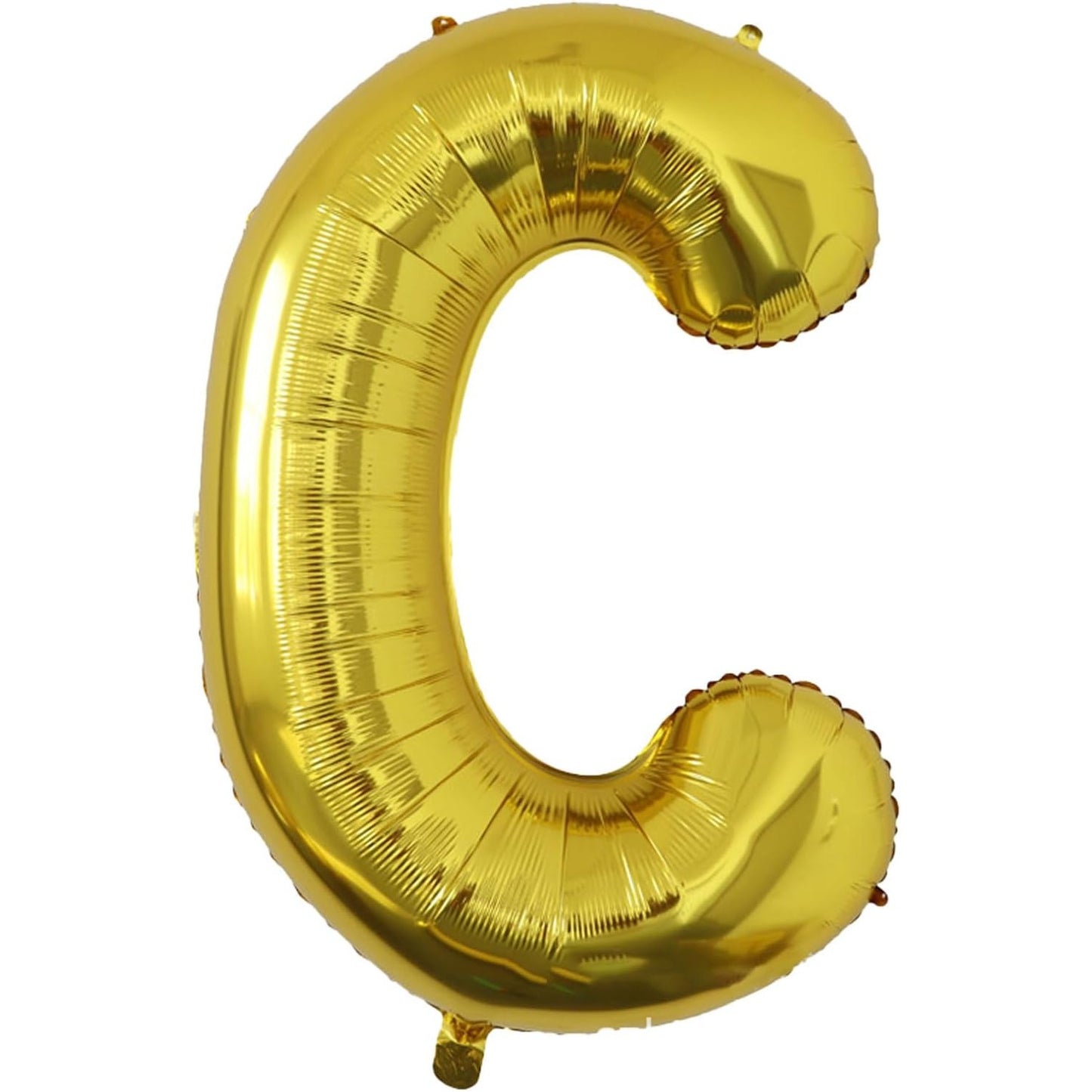 Balon Folie Metalizata Litera C, Klevo, 80 cm, Umflati cu Heliu sau Aer, Ambalaj Individual, Pai inclus, Auriu