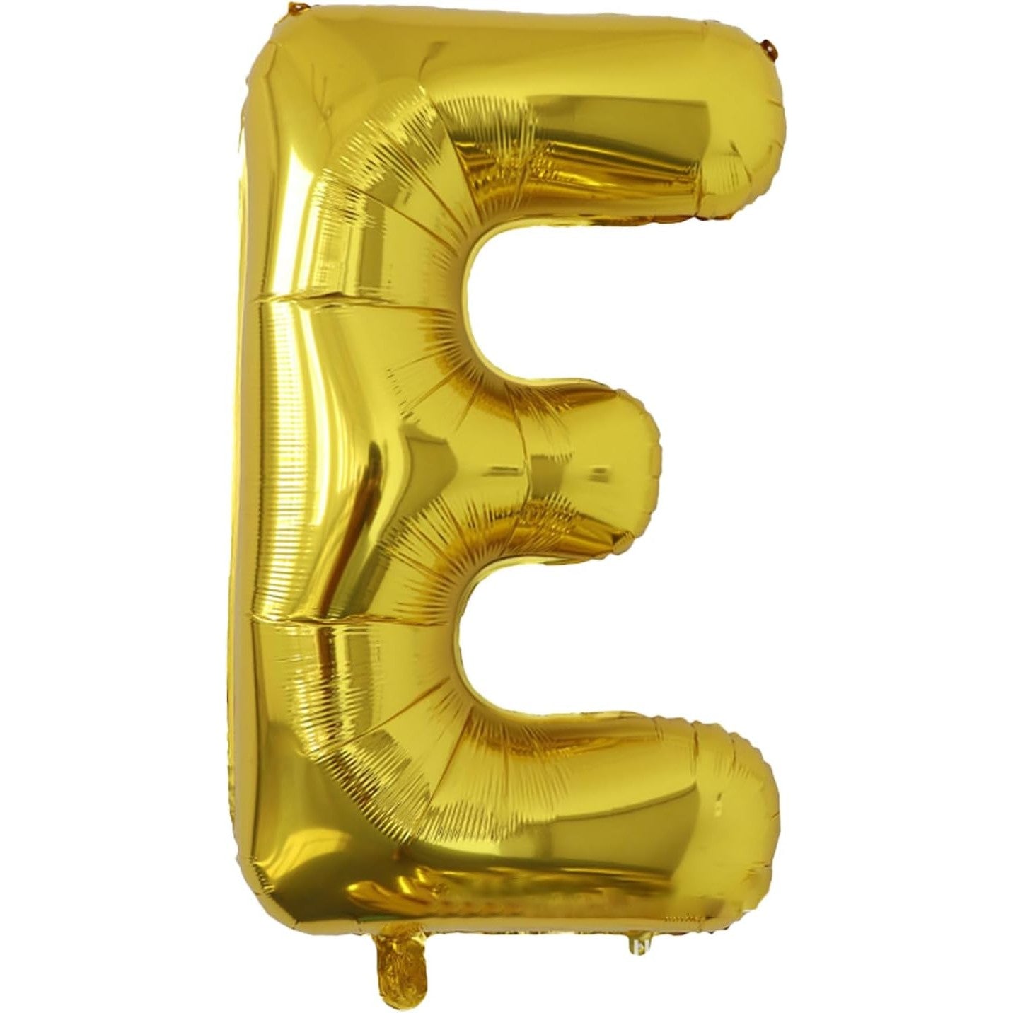 Balon Folie Metalizata Litera E, Klevo, 80 cm, Umflati cu Heliu sau Aer, Ambalaj Individual, Pai inclus, Auriu
