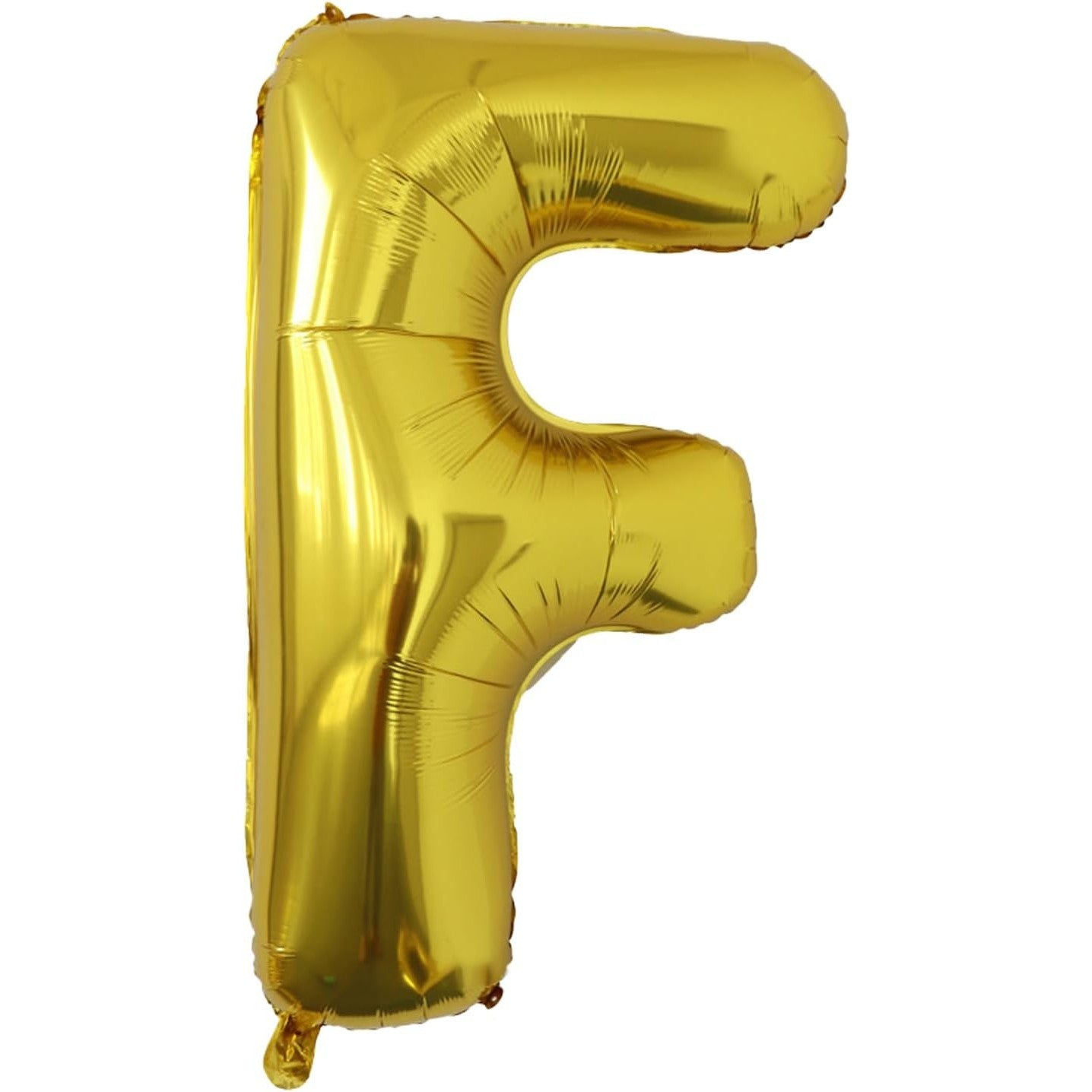 Balon Folie Metalizata Litera F, Klevo, 80 cm, Umflati cu Heliu sau Aer, Ambalaj Individual, Pai inclus, Auriu