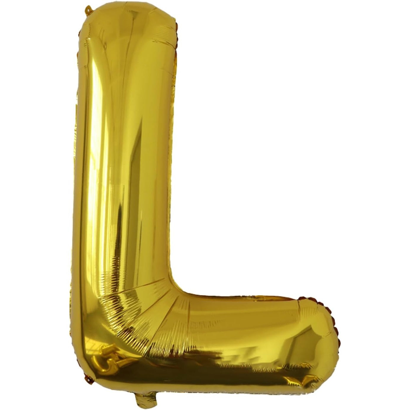Balon Folie Metalizata Litera L, Klevo, 80 cm, Umflati cu Heliu sau Aer, Ambalaj Individual, Pai inclus, Auriu