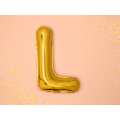 Balon Folie Metalizata Litera M, Klevo, 80 cm, Umflati cu Heliu sau Aer, Ambalaj Individual, Pai inclus, Auriu