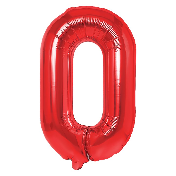 Balon Folie Metalizata Litera O, Klevo, 40 cm, Umflati cu Heliu sau Aer, Ambalaj Individual, Pai inclus, Rosu