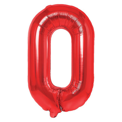 Balon Folie Metalizata Litera O, Klevo, 40 cm, Umflati cu Heliu sau Aer, Ambalaj Individual, Pai inclus, Rosu