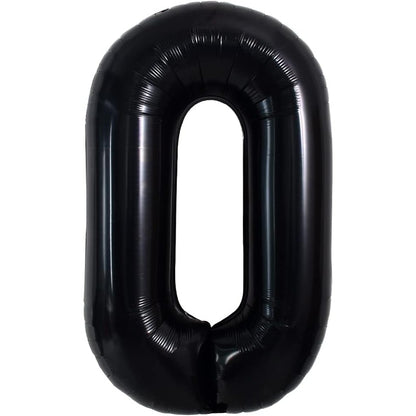 Balon Folie Metalizata Litera O, Klevo, 40 cm, Umflati cu Heliu sau Aer, Ambalaj Individual, Pai inclus, Negru
