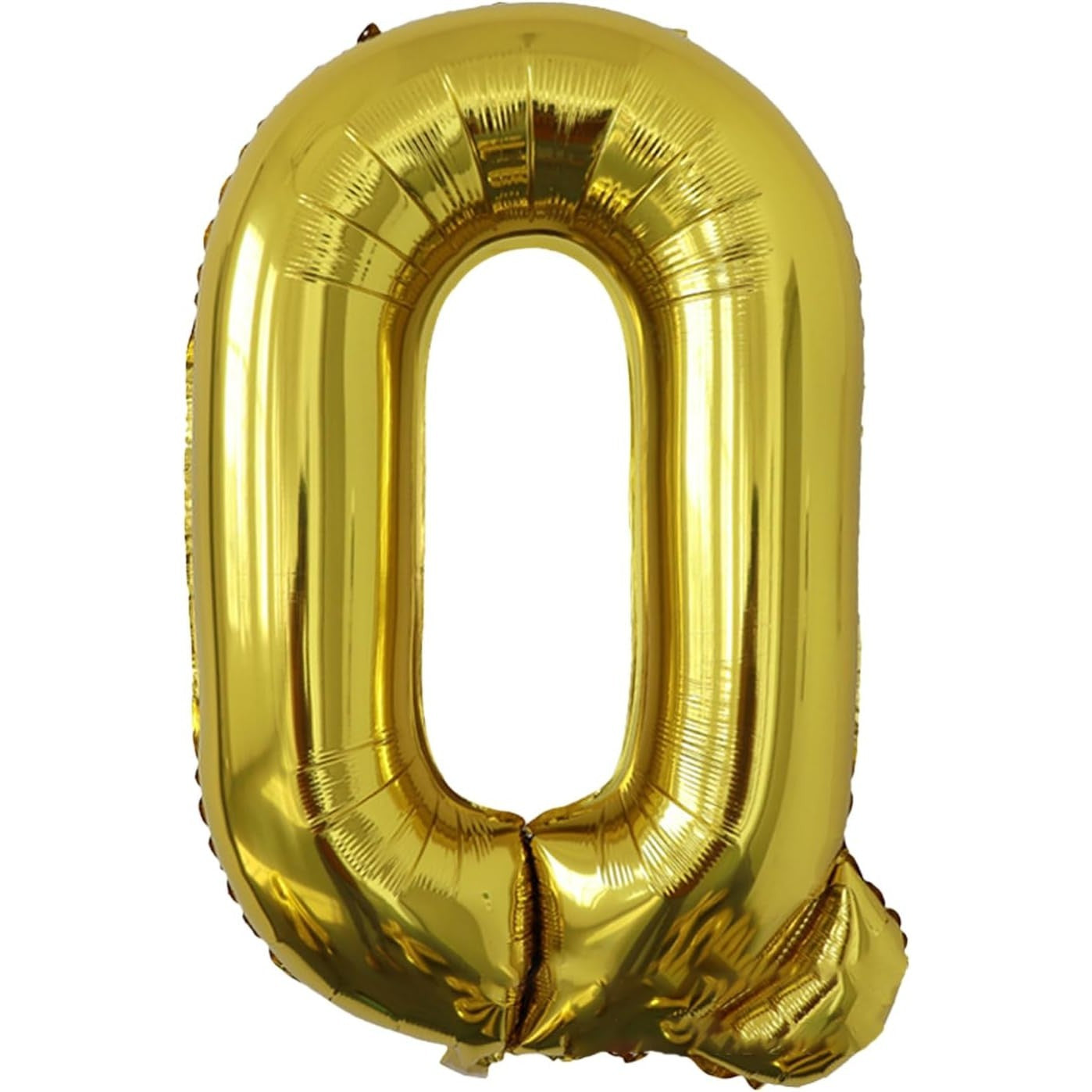 Balon Folie Metalizata Litera Q, Klevo, 40 cm, Umflati cu Heliu sau Aer, Ambalaj Individual, Pai inclus, Auriu