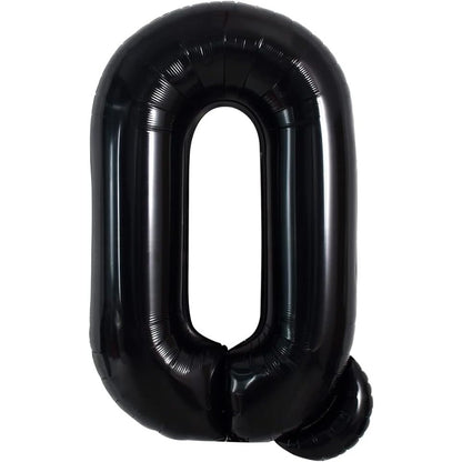 Balon Folie Metalizata Litera Q, Klevo, 40 cm, Umflati cu Heliu sau Aer, Ambalaj Individual, Pai inclus, Negru
