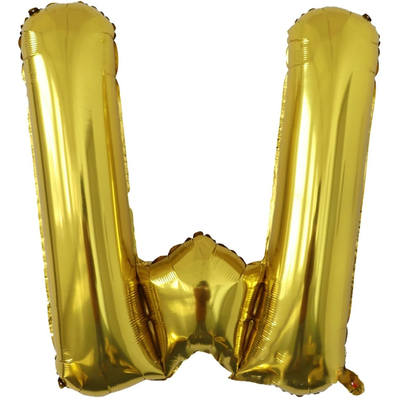Balon Folie Metalizata Litera W, Klevo, 40 cm, Umflati cu Heliu sau Aer, Ambalaj Individual, Pai inclus, Auriu