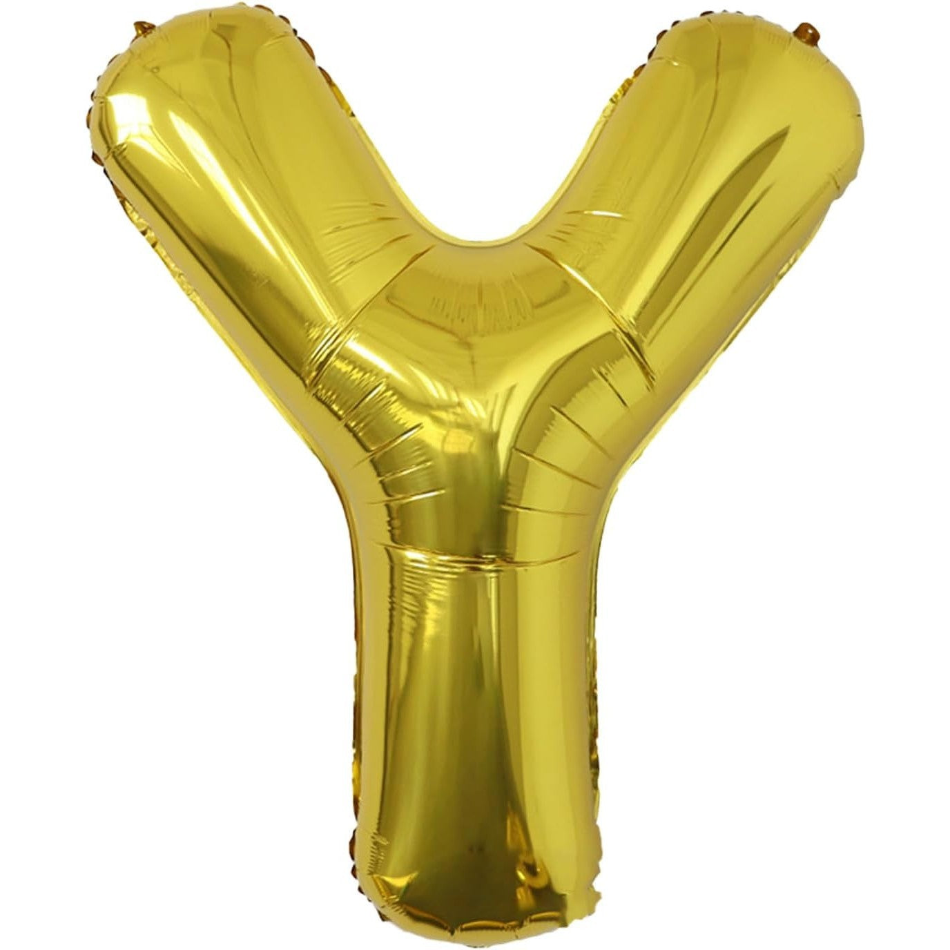 Balon Folie Metalizata Litera Y, Klevo, 40 cm, Umflati cu Heliu sau Aer, Ambalaj Individual, Pai inclus, Auriu
