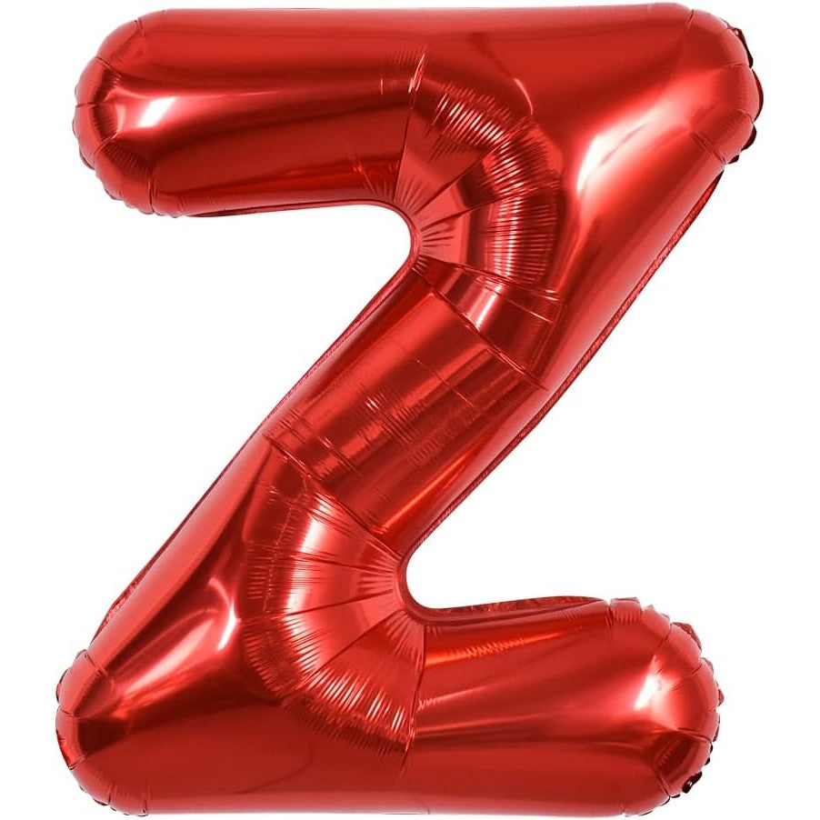 Balon Folie Metalizata Litera Z, Klevo, 40 cm, Umflati cu Heliu sau Aer, Ambalaj Individual, Pai inclus, Rosu
