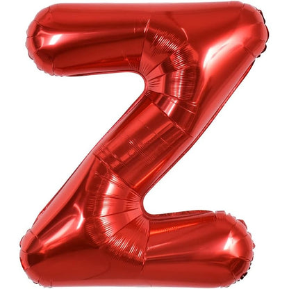 Balon Folie Metalizata Litera Z, Klevo, 40 cm, Umflati cu Heliu sau Aer, Ambalaj Individual, Pai inclus, Rosu