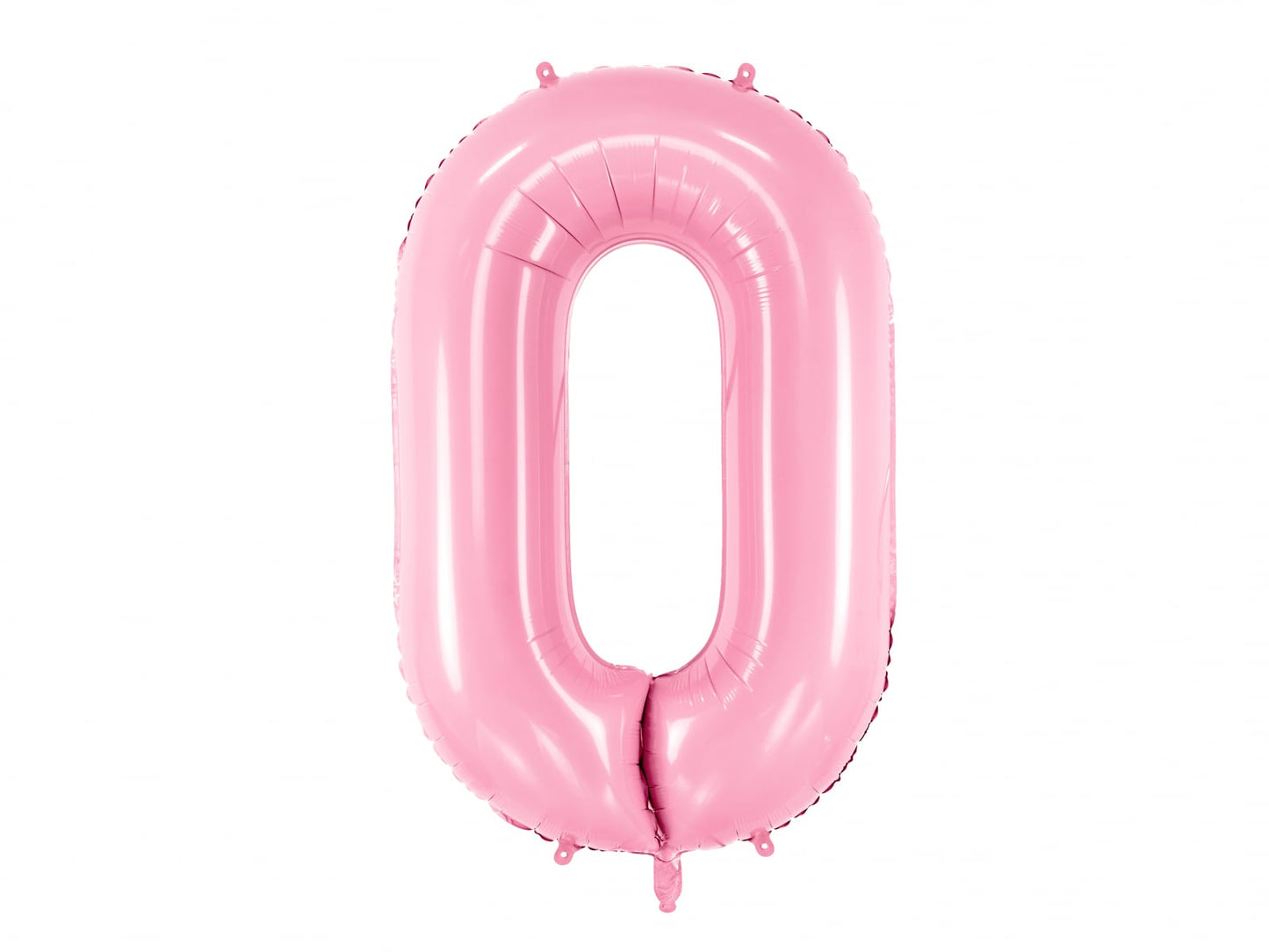 Balon folie Numărul "0", 86 cm, roz (1 pachet / 1 buc.)