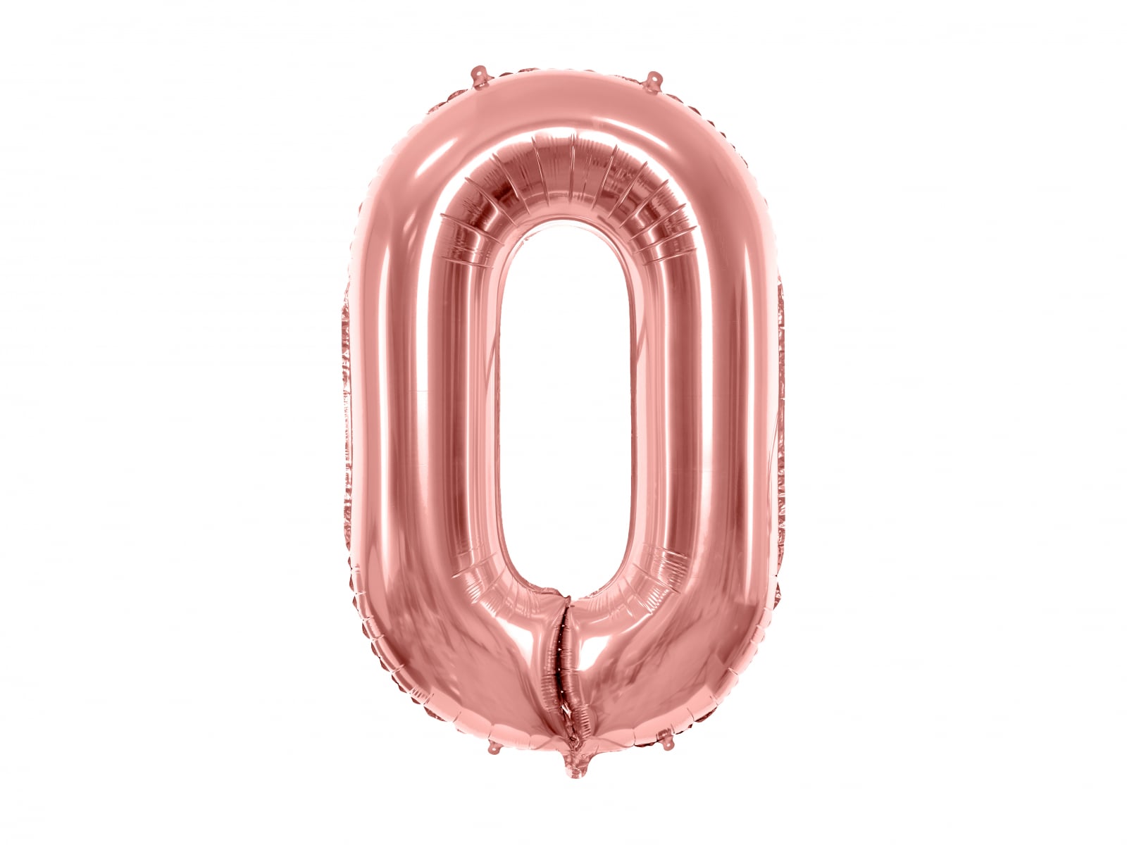 Balon folie Numărul "0", 86 cm, roz auriu (1 pachet / 1 buc.)