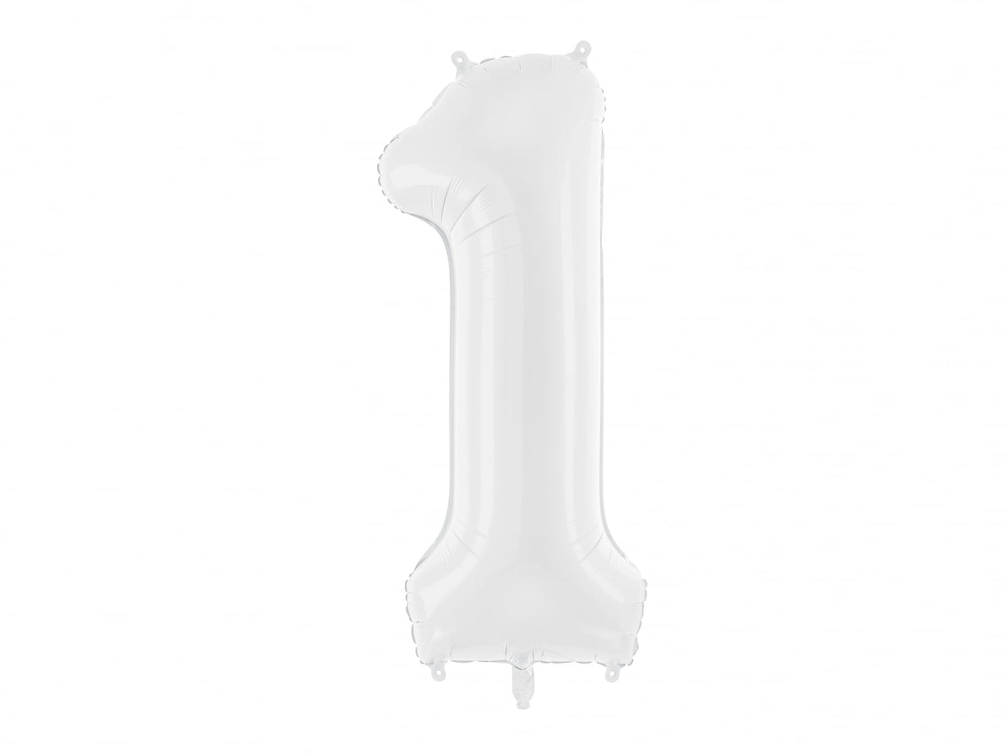 Balon folie Numărul "1", 86 cm, alb (1 pachet / 1 buc.)