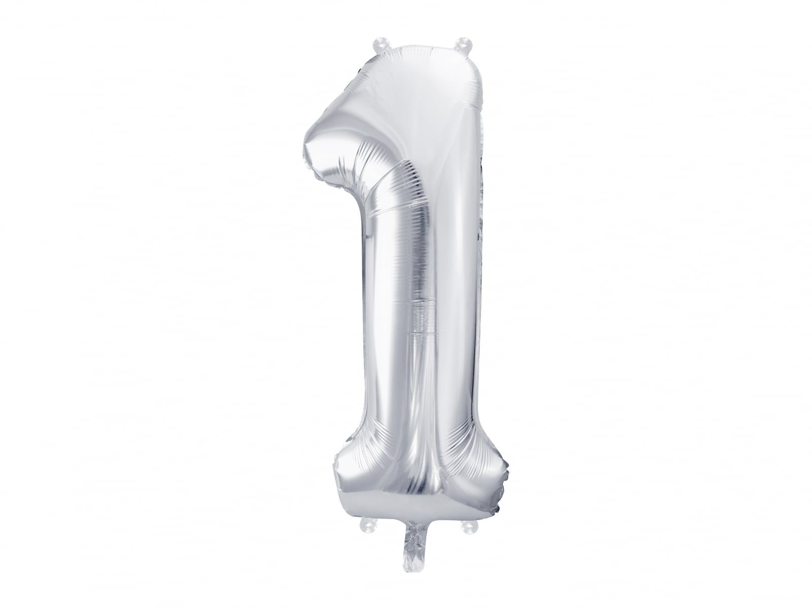 Balon folie Numarul "1", 86 cm, argintiu (1 pachet / 1 buc.)