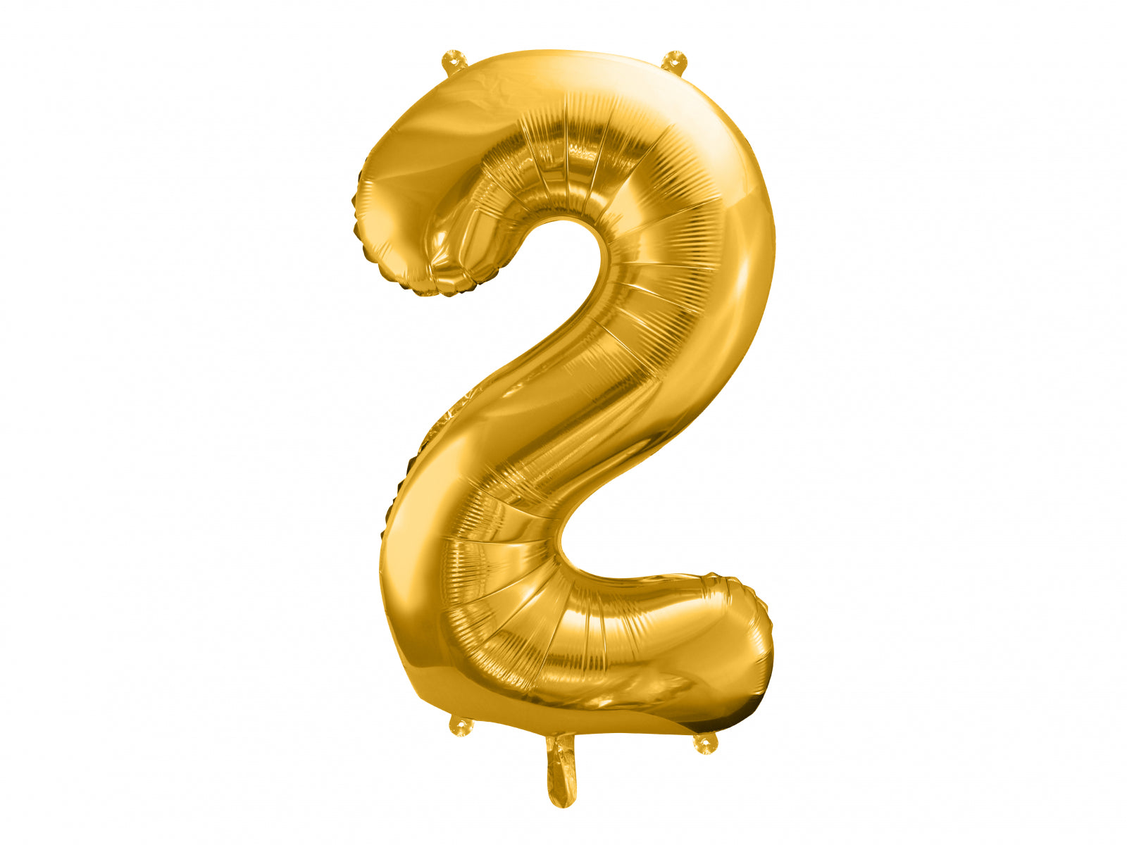 Balon folie Numărul "2", 86 cm, auriu (1 pachet / 1 buc.)
