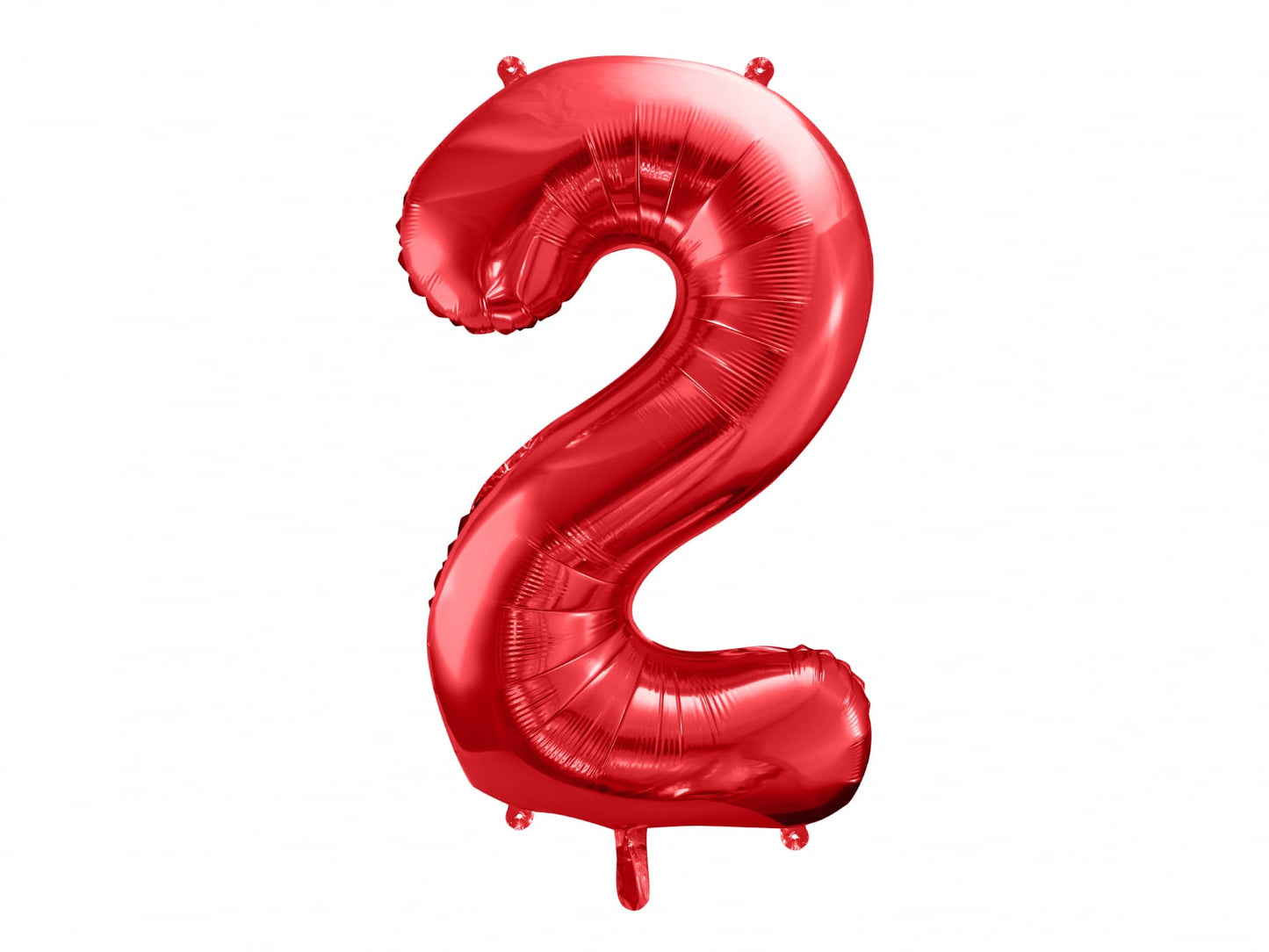 Balon folie Numărul "2", 86 cm, roșu (1 pachet / 1 buc.)