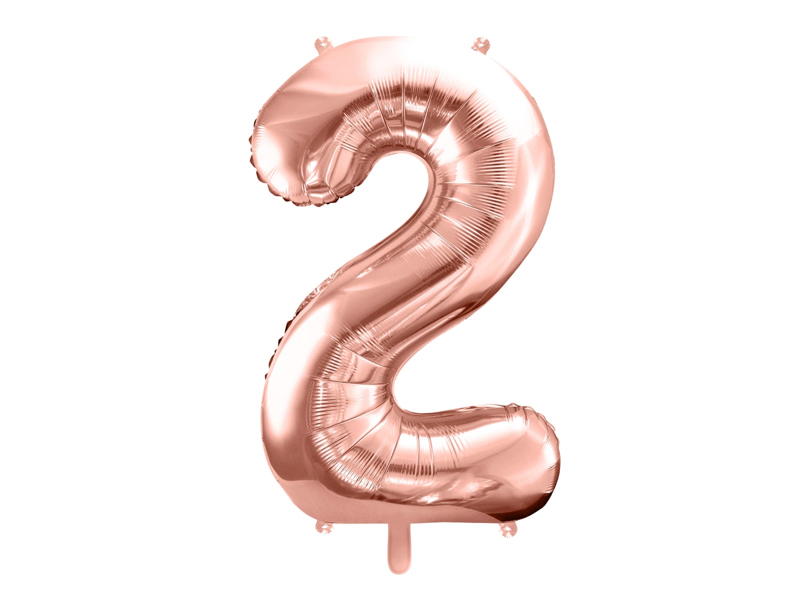 Balon folie Numărul "2", 86 cm, roz auriu (1 pachet / 1 buc.)
