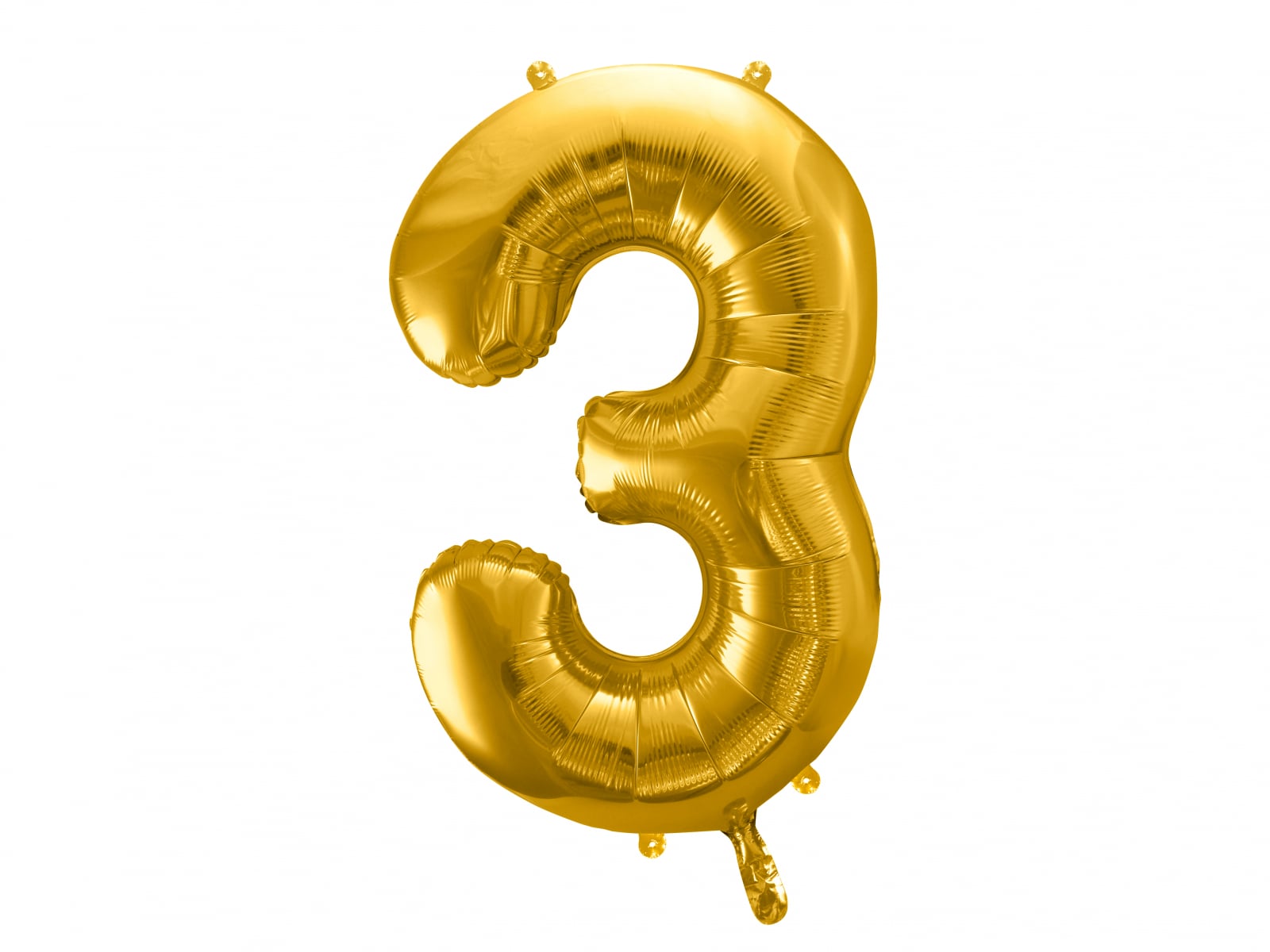 Balon folie Numărul "3", 86 cm, auriu (1 pachet / 1 buc.)