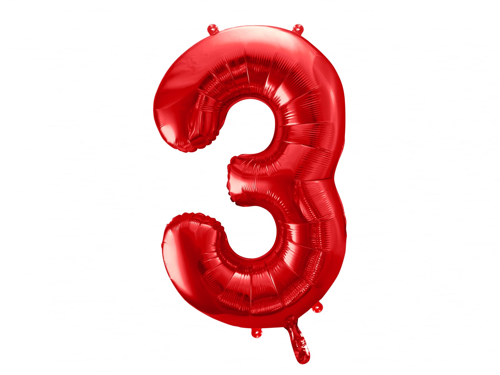 Balon folie Numărul "3", 86 cm, roșu (1 pachet / 1 buc.)