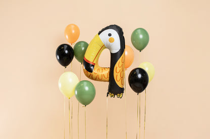 Balon folie Numărul 4 - Tucanul, 68x91 cm, mix (1 pachet / 1 buc.)