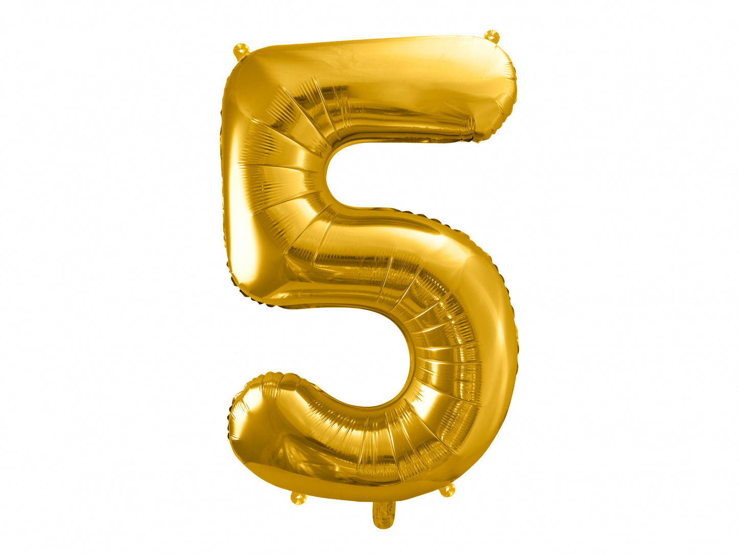 Balon folie Numărul "5", 86 cm, auriu (1 pachet / 1 buc.)
